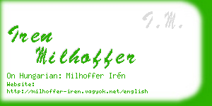 iren milhoffer business card